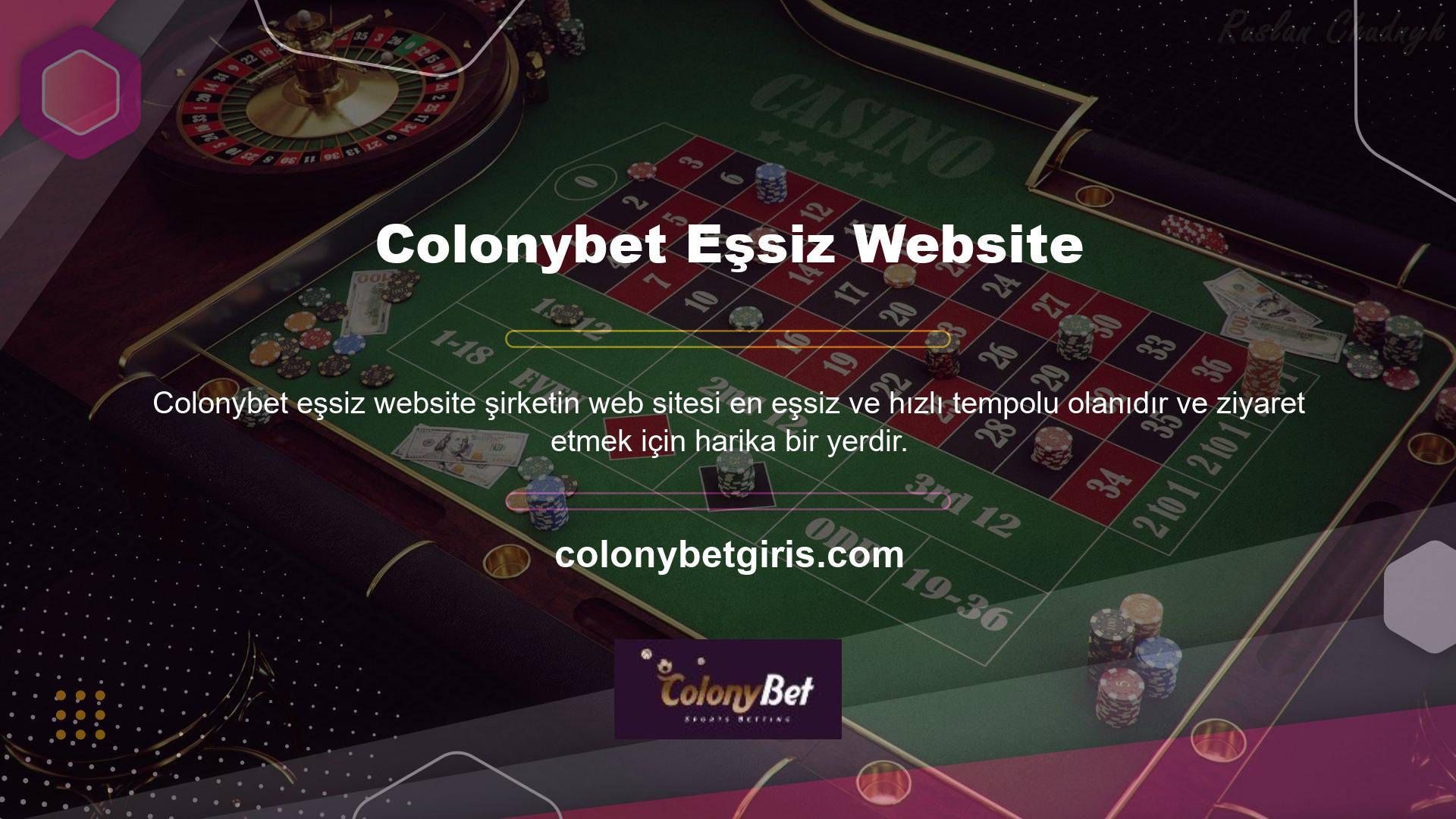 Keyfini çıkarmak için çok çeşitli canlı casino oyunları bulabileceğiniz Colonybet göz atın